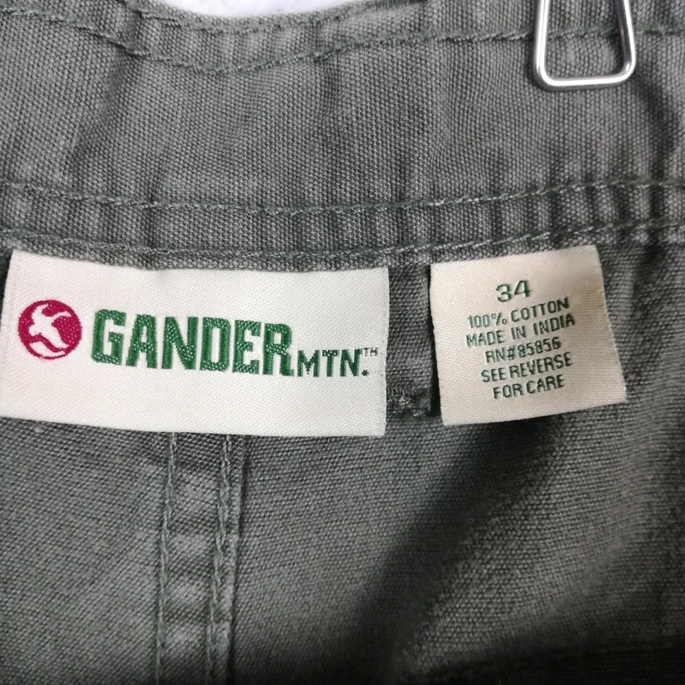 Gander Mountain‎ Mens Cargo Utility Shorts 8 Pocket Army Green Hiking Trail 34